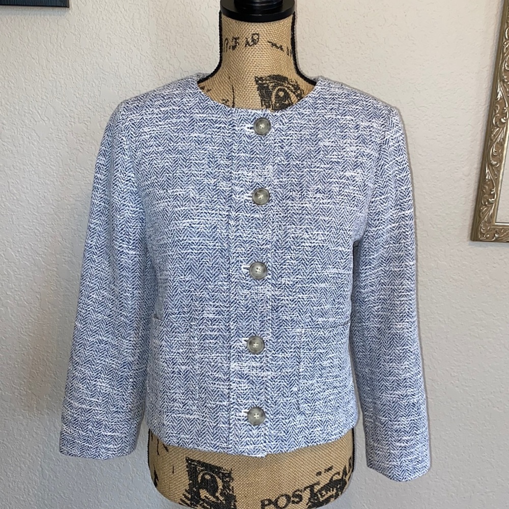 Ann Taylor Tweed Blazer Size Medium